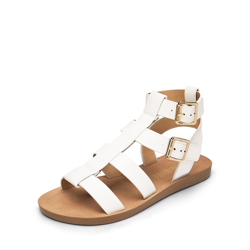 Women's white flat gladiator sandals on sale